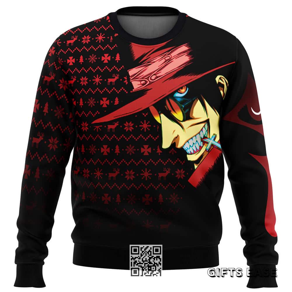 Dark Fantasy Alucard Hellsing Ugly Christmas Sweater Xmas Pattern Dark Fantasy Alucard Hellsing Ugly Christmas Sweater Xmas Pattern
