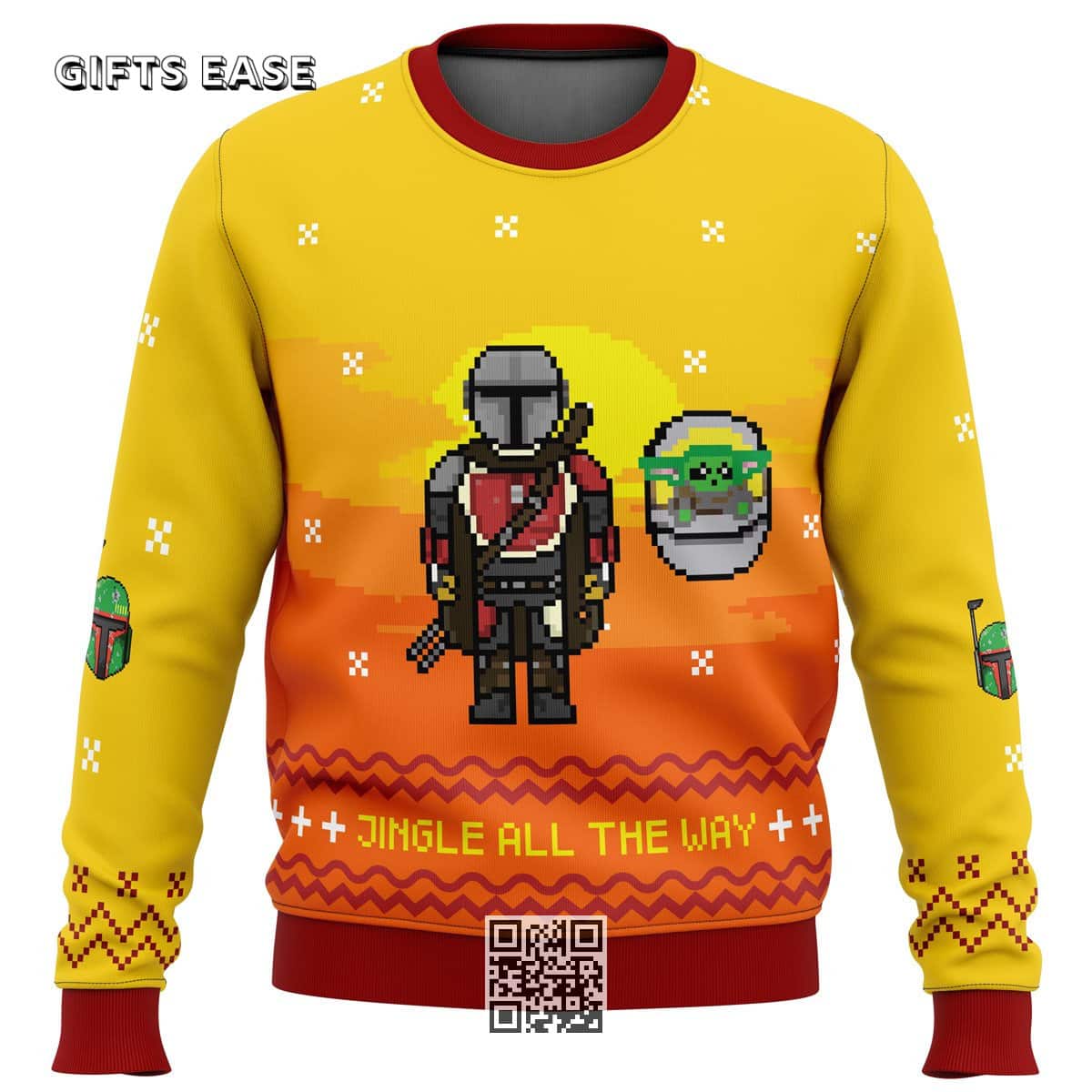 Mandalorian Baby Yoda Ugly Christmas Sweater Jingle All The Way Mandalorian Baby Yoda Ugly Christmas Sweater Jingle All The Way