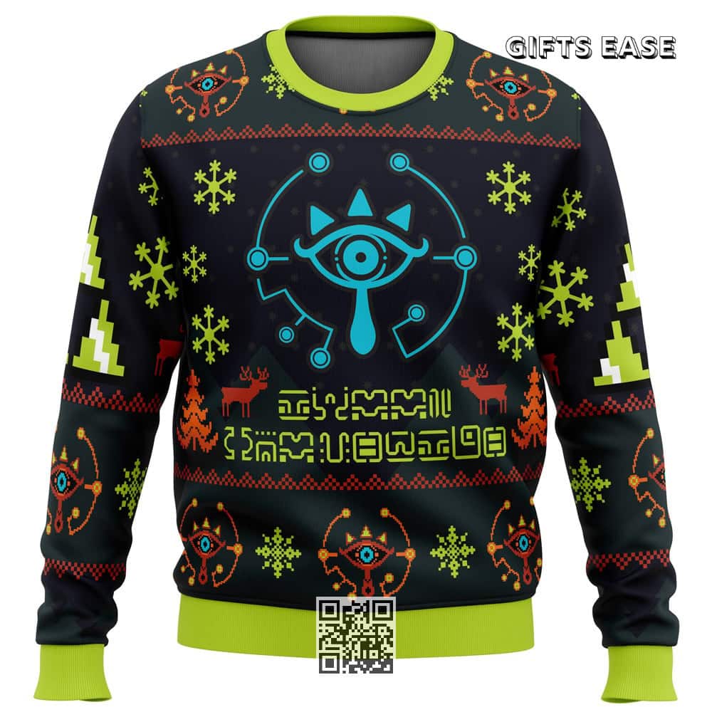 Sheikah Legend Of Zelda Ugly Christmas Sweater Pine Tree Snowflake Reindeer Sheikah Legend Of Zelda Ugly Christmas Sweater Pine Tree Snowflake Reindeer