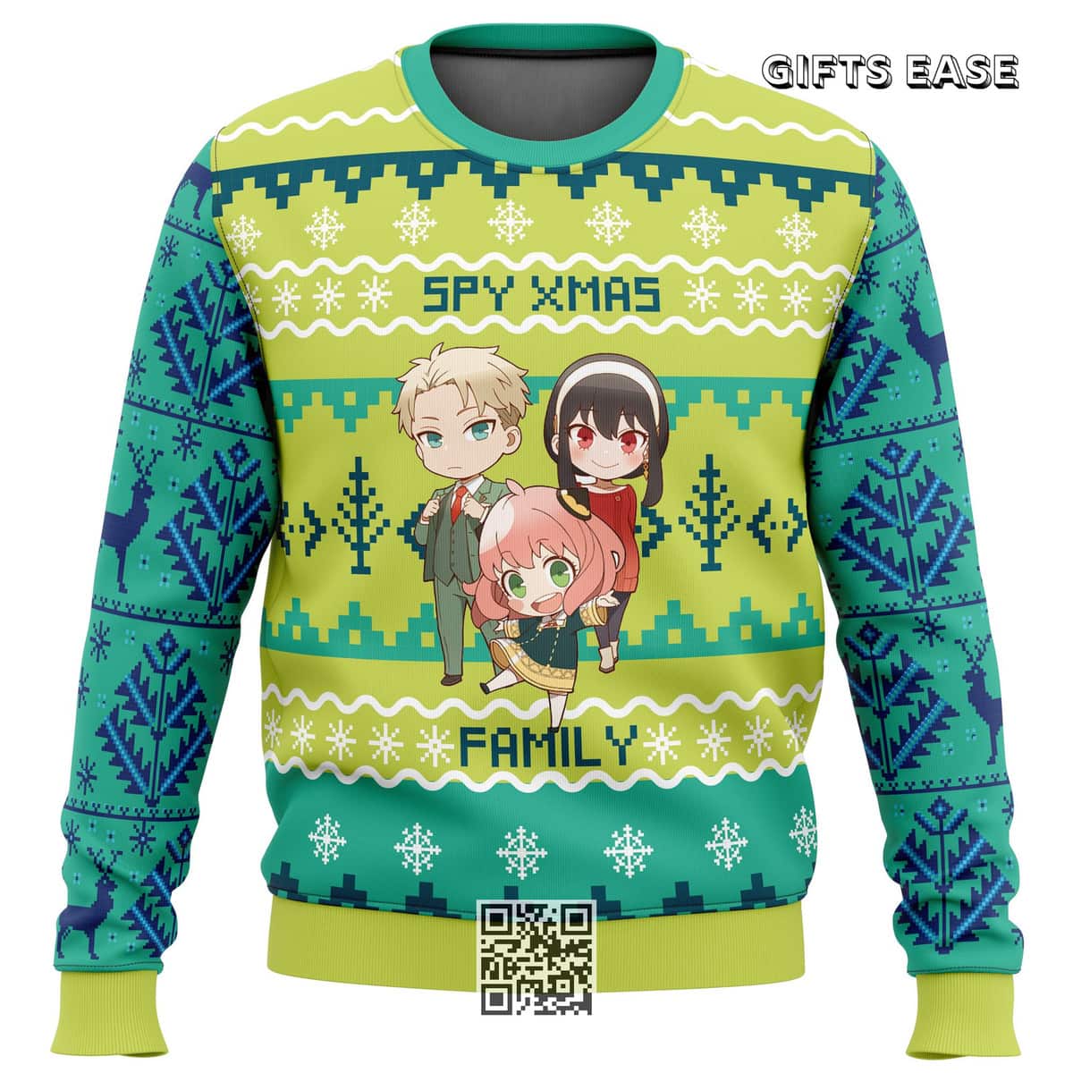 Spy Xmas Family Ugly Christmas Sweater Chibi Spy Xmas Family Ugly Christmas Sweater Chibi