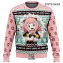 Pink Spy X Family Ugly Christmas Sweater Anya Forger Waku Waku