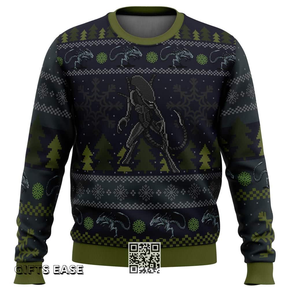 Xenomorph Ugly Christmas Sweater A Christmas Bug Hunt Xenomorph Ugly Christmas Sweater A Christmas Bug Hunt