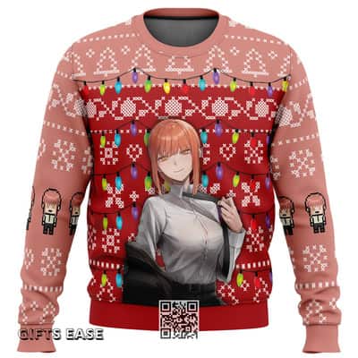 Makima Chainsaw Man Ugly Christmas Sweater Xmas Pattern