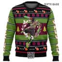 Denji Chainsaw Man Ugly Christmas Sweater Snowflakes Pine Trees Denji Chainsaw Man Ugly Christmas Sweater Snowflakes Pine Trees