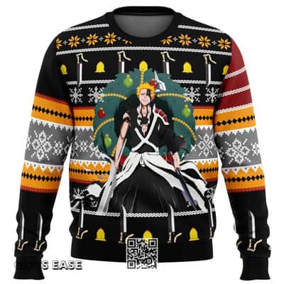 Black Ichigo True Bankai Bleach Ugly Christmas Sweater