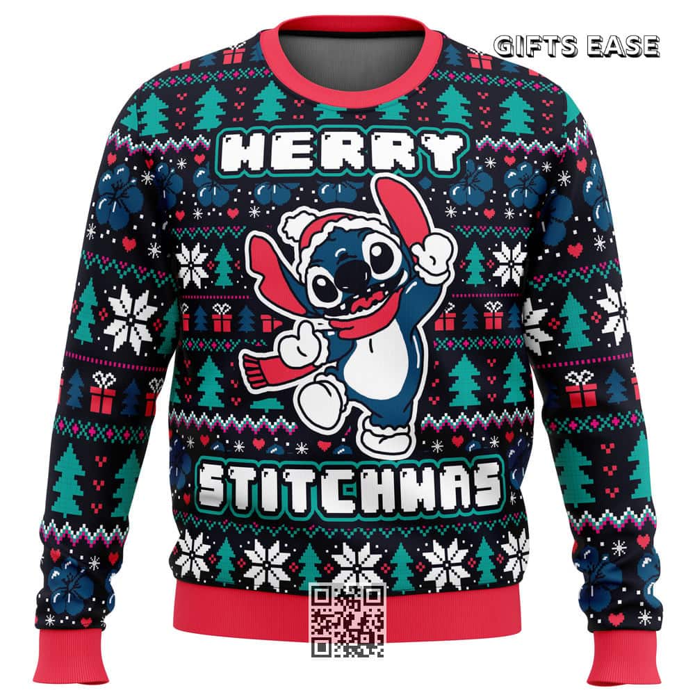 Disney Stitch Ugly Christmas Sweater Merry Stitchmas