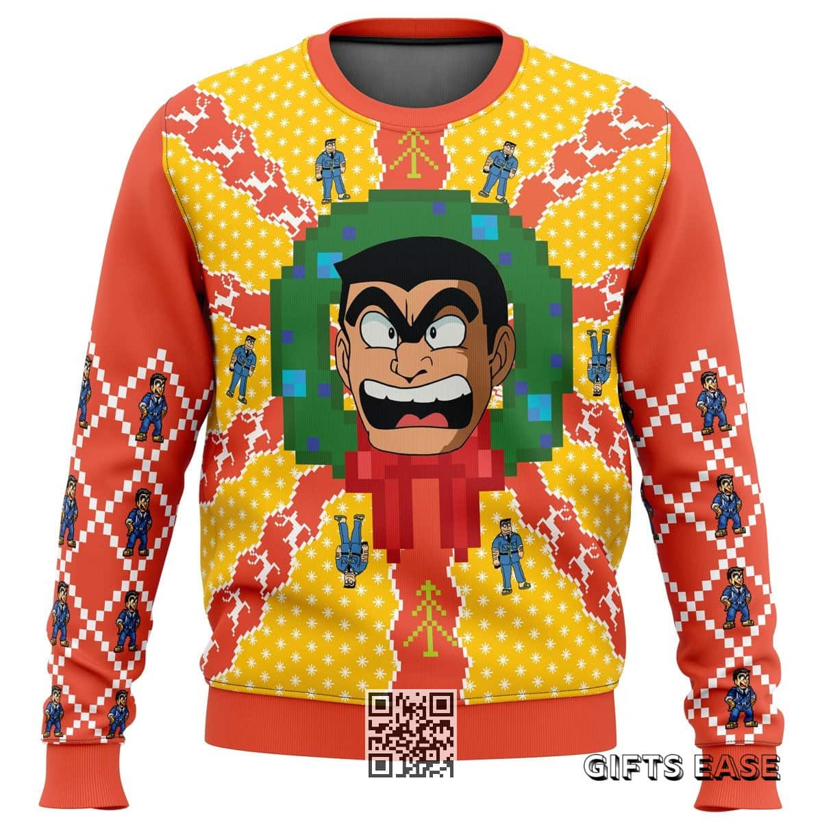Kankichi Ryotsu KochiKame Tokyo Beat Cops Ugly Christmas Sweater Kankichi Ryotsu KochiKame Tokyo Beat Cops Ugly Christmas Sweater