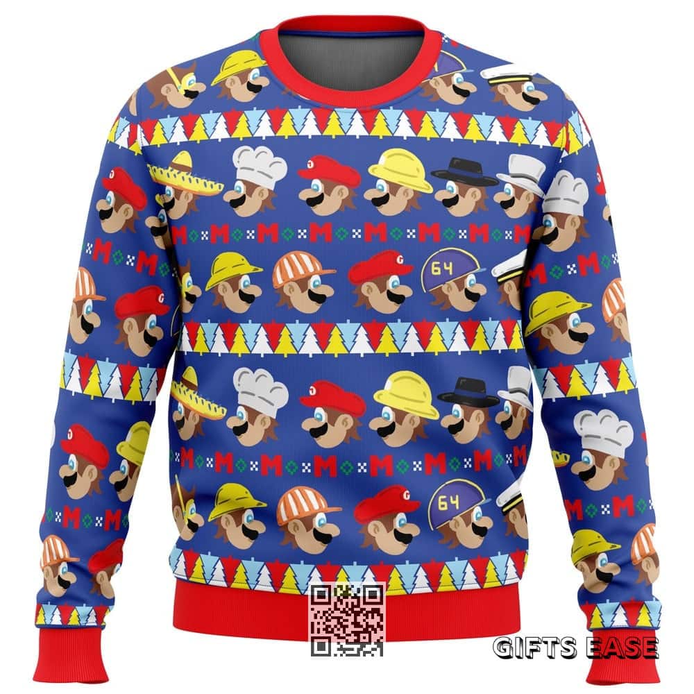 Do The Odyssey Super Mario Bros Ugly Christmas Sweater Character Do The Odyssey Super Mario Bros Ugly Christmas Sweater Character
