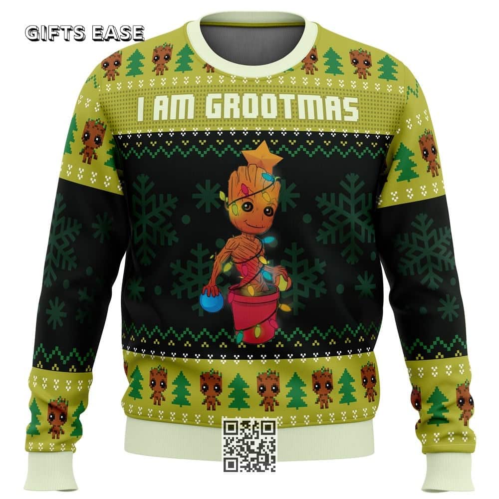 Marvel Guardians Of The Galaxy Groot Ugly Christmas Sweater I Am Grootmas Marvel Guardians Of The Galaxy Groot Ugly Christmas Sweater I Am Grootmas