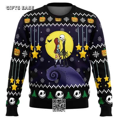 Jack Skellington And Sally Ugly Christmas Sweater The Nightmare Before Christmas