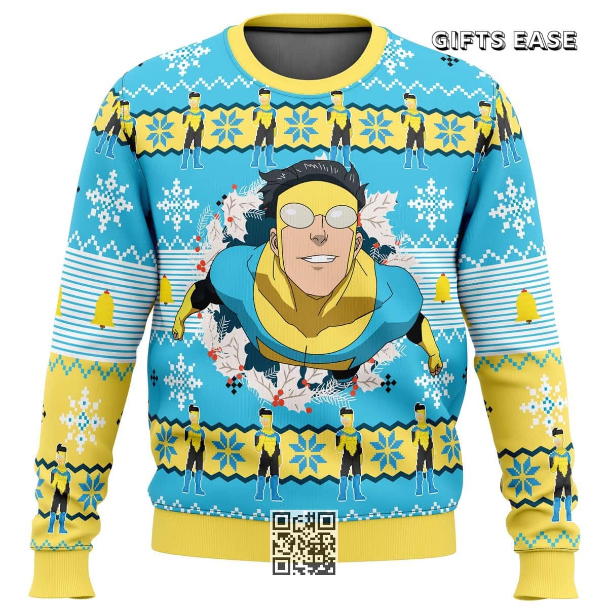Invincible Ugly Christmas Sweater Snowflake Pattern Invincible Ugly Christmas Sweater Snowflake Pattern