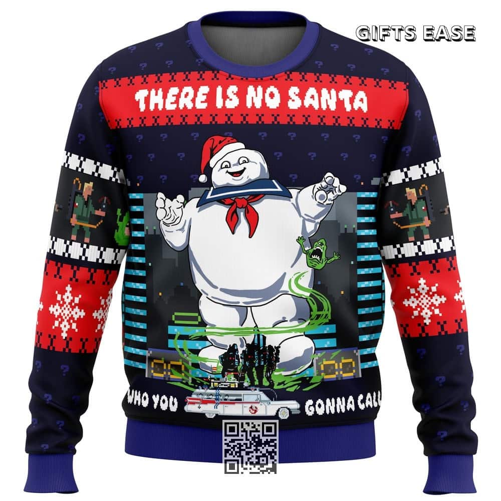 Ghostbusters Ugly Christmas Sweater There Is No Santa Who You Gonna Call Ghostbusters Ugly Christmas Sweater There Is No Santa Who You Gonna Call