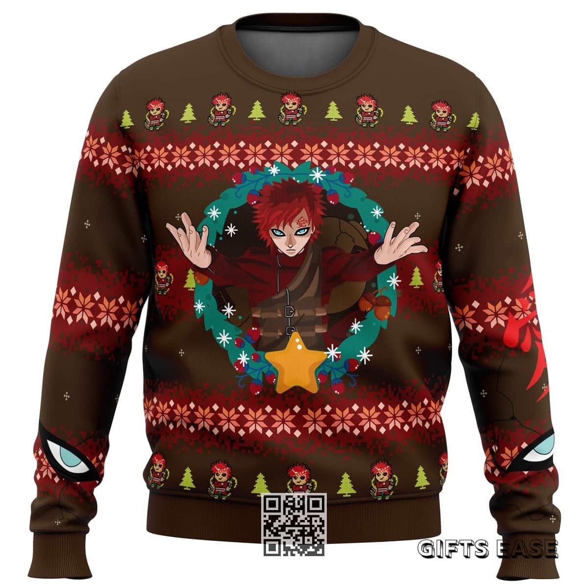 Gaara Naruto Ugly Christmas Sweater Xmas Pattern Gaara Naruto Ugly Christmas Sweater Xmas Pattern