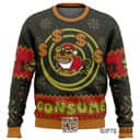 Hypnotoad Futurama Ugly Christmas Sweater Consume Snowflake Pattern