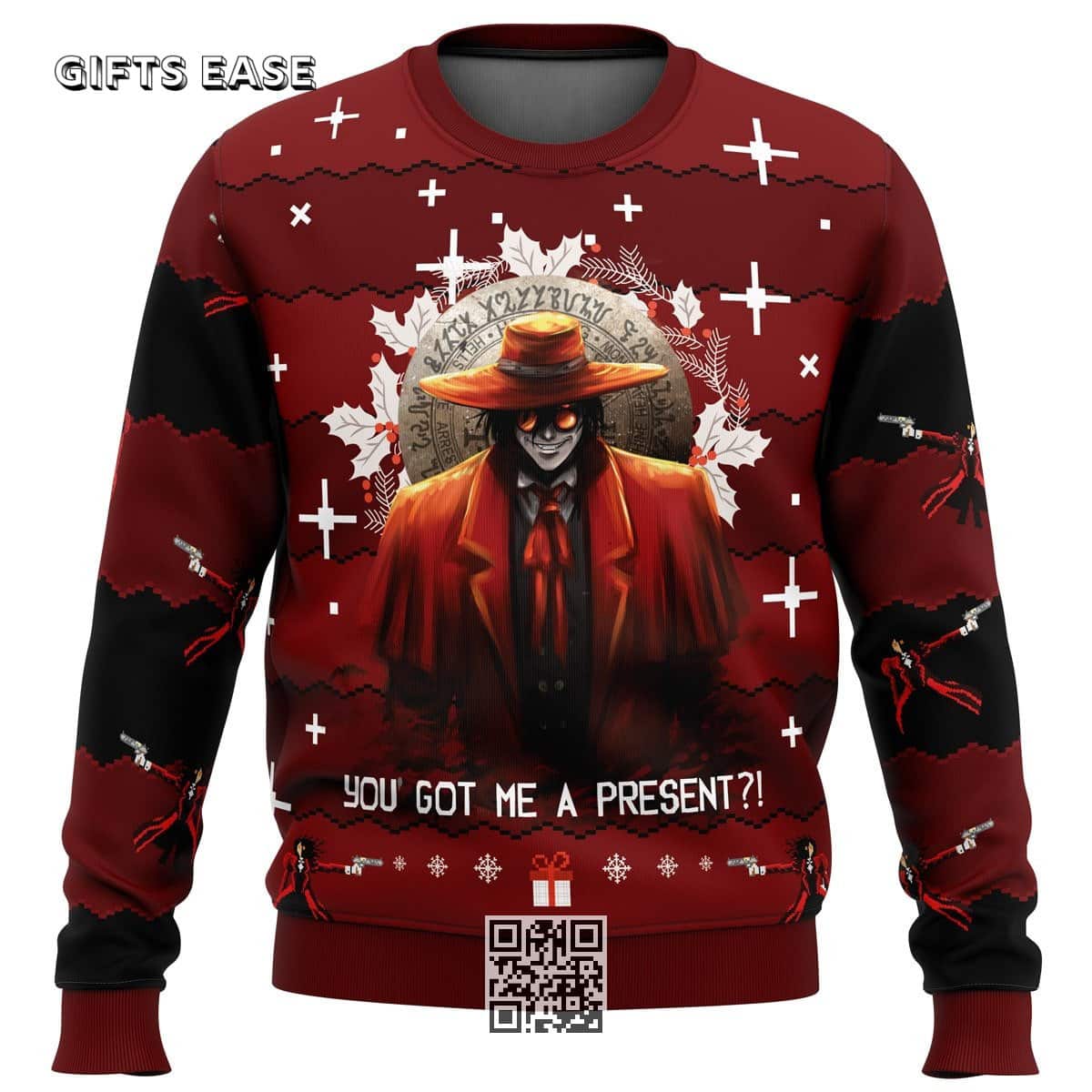 Alucard Hellsing Ugly Christmas Sweater You Got Me A Present Alucard Hellsing Ugly Christmas Sweater You Got Me A Present