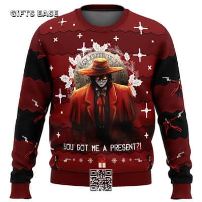 Alucard Hellsing Ugly Christmas Sweater You Got Me A Present