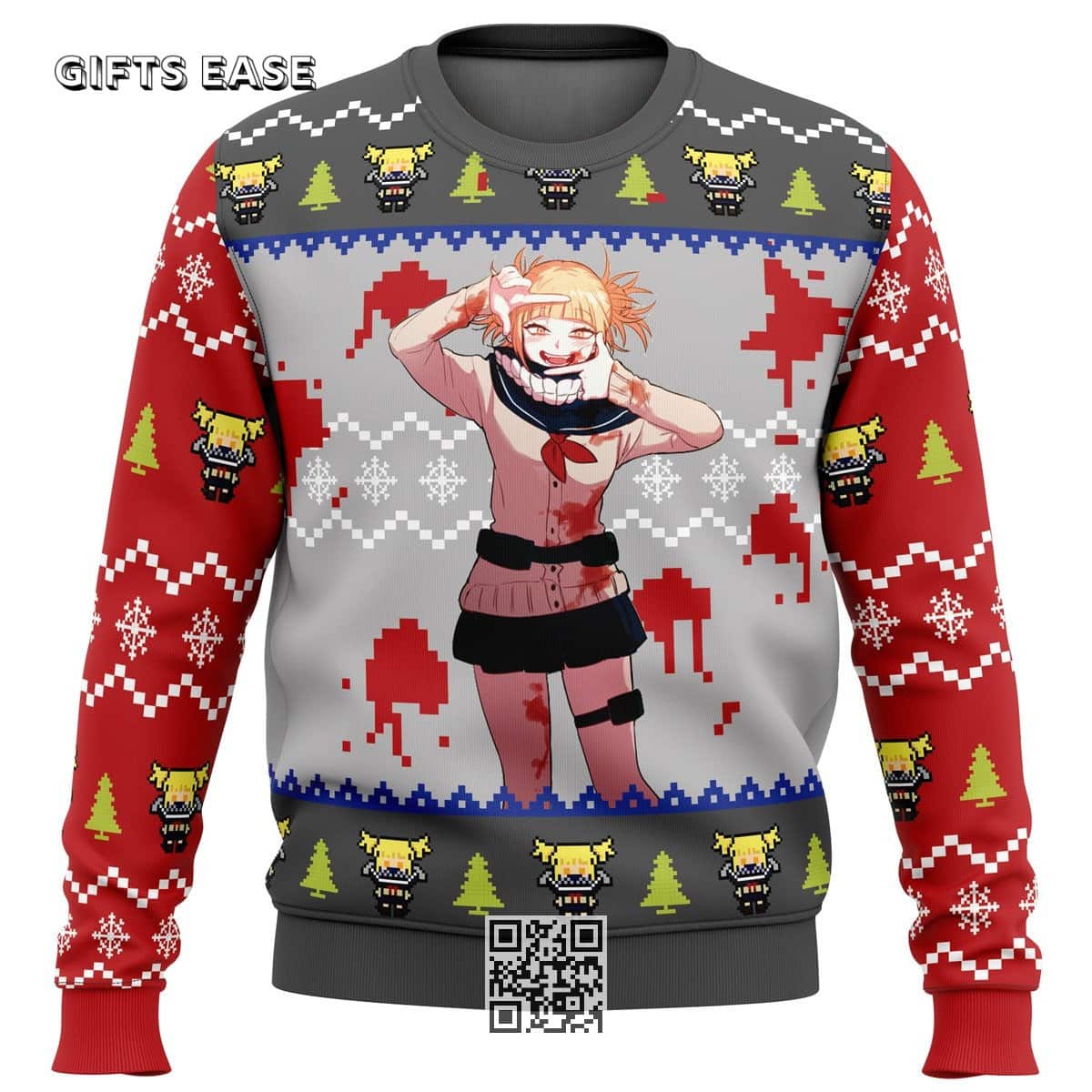 Himiko Toga My Hero Academia Ugly Christmas Sweater Pine Tree Himiko Toga My Hero Academia Ugly Christmas Sweater Pine Tree