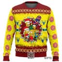 Red Yellow The Simpsons Ugly Christmas Sweater Red Yellow The Simpsons Ugly Christmas Sweater