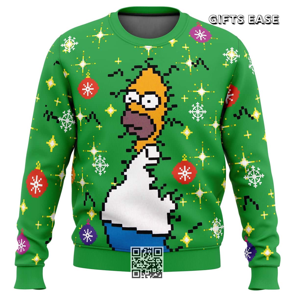 Green Homer Bush Meme The Simpsons Ugly Christmas Sweater Green Homer Bush Meme The Simpsons Ugly Christmas Sweater
