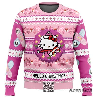 Pink Hello Kitty Ugly Christmas Sweater Hello Christmas