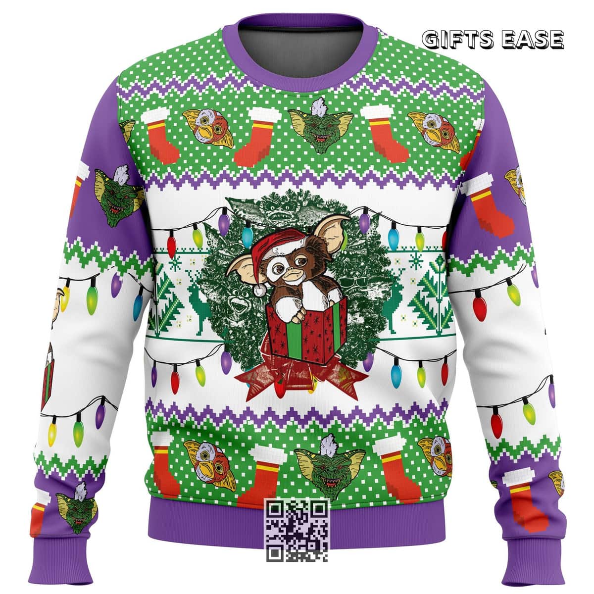 Cool Gizmo Gremlins Ugly Christmas Sweater Xmas Pattern Cool Gizmo Gremlins Ugly Christmas Sweater Xmas Pattern