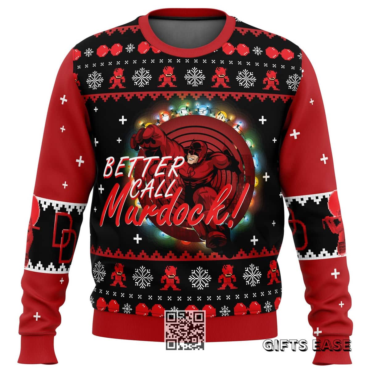 Daredevil Ugly Christmas Sweater Better Call Murdock Daredevil Ugly Christmas Sweater Better Call Murdock