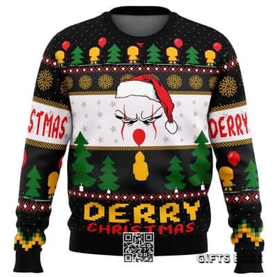 Pennywise Ugly Christmas Sweater IT Derry Christmas