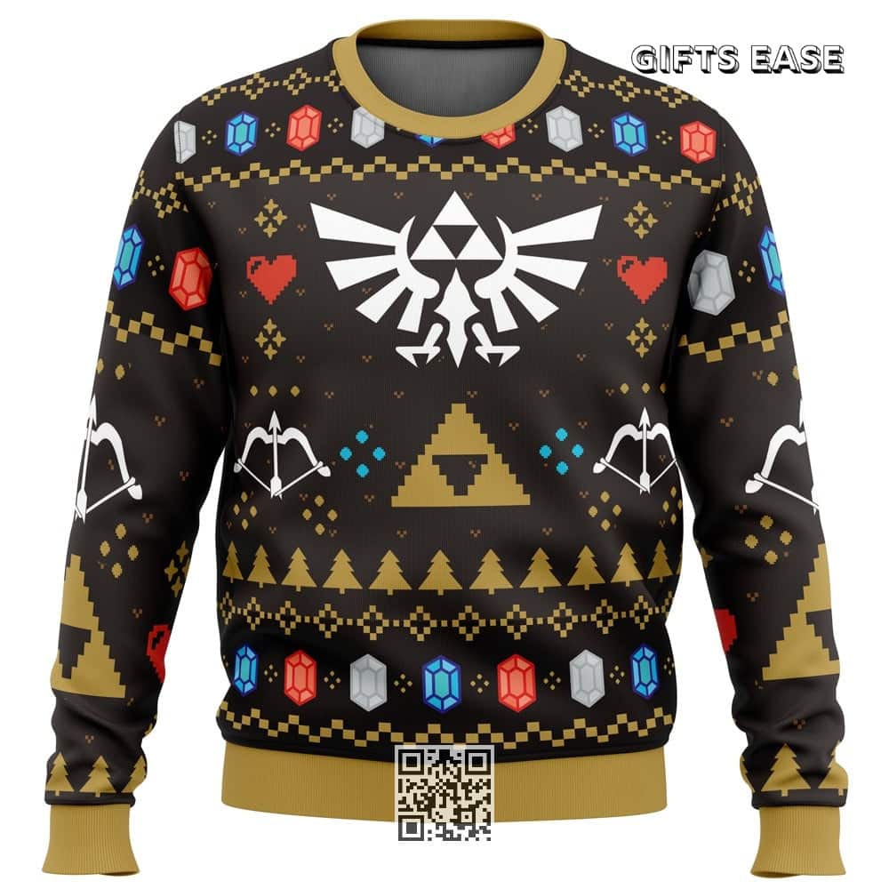 Brown Legend Of Zelda Ugly Christmas Sweater Brown Legend Of Zelda Ugly Christmas Sweater