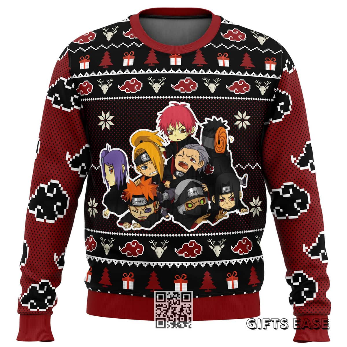Chibi Akatsuki Naruto Ugly Christmas Sweater Xmas Pattern Chibi Akatsuki Naruto Ugly Christmas Sweater Xmas Pattern