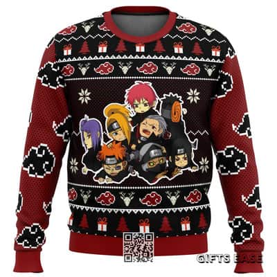 Chibi Akatsuki Naruto Ugly Christmas Sweater Xmas Pattern