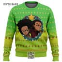 Green The Boondocks Ugly Christmas Sweater Huey Freeman Riley Freeman Green The Boondocks Ugly Christmas Sweater Huey Freeman Riley Freeman