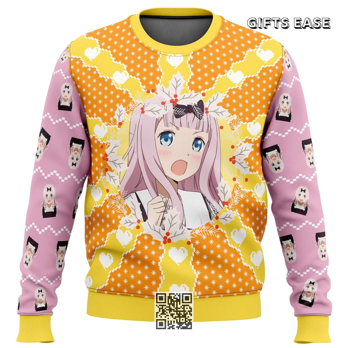 Chika Fujiwara Kaguya-sama Love Is War Ugly Christmas Sweater Snowflake Pattern Chika Fujiwara Kaguya-sama Love Is War Ugly Christmas Sweater Snowflake Pattern