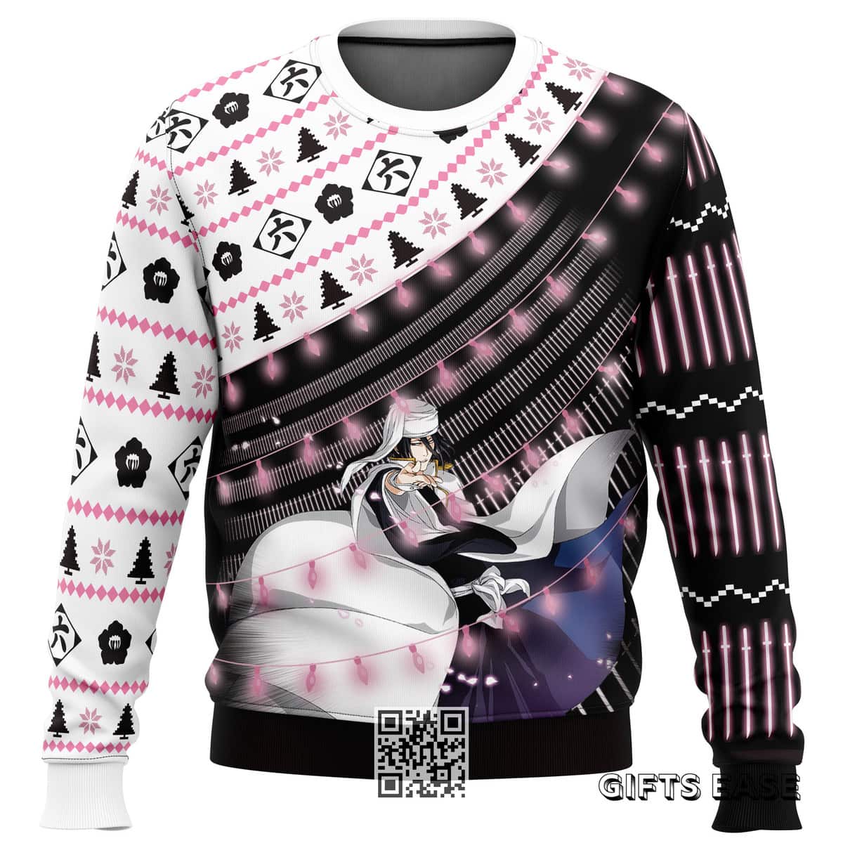Byakuya Kuchiki Bleach Thousand-Year Blood War Ugly Christmas Sweater Pine Tree Byakuya Kuchiki Bleach Thousand-Year Blood War Ugly Christmas Sweater Pine Tree