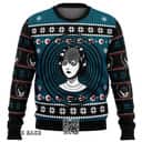 Uzumaki Junji Ito Ugly Christmas Sweater Snowflake Pattern