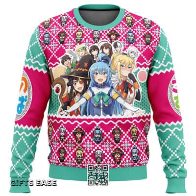 KonoSuba Ugly Christmas Sweater Characters