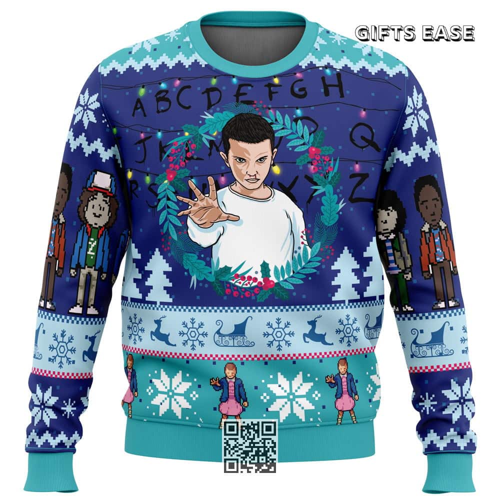 Eleven Stranger Things Ugly Christmas Sweater Xmas Pattern Eleven Stranger Things Ugly Christmas Sweater Xmas Pattern