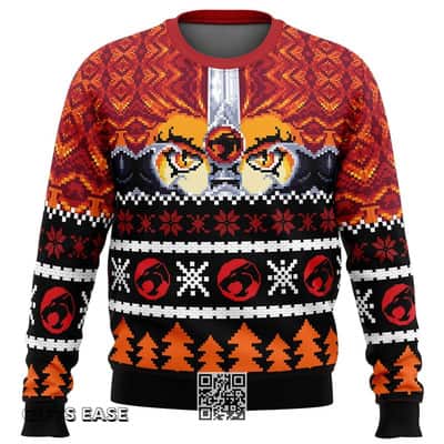 Thundercats Ugly Christmas Sweater Snowflake Pine Tree