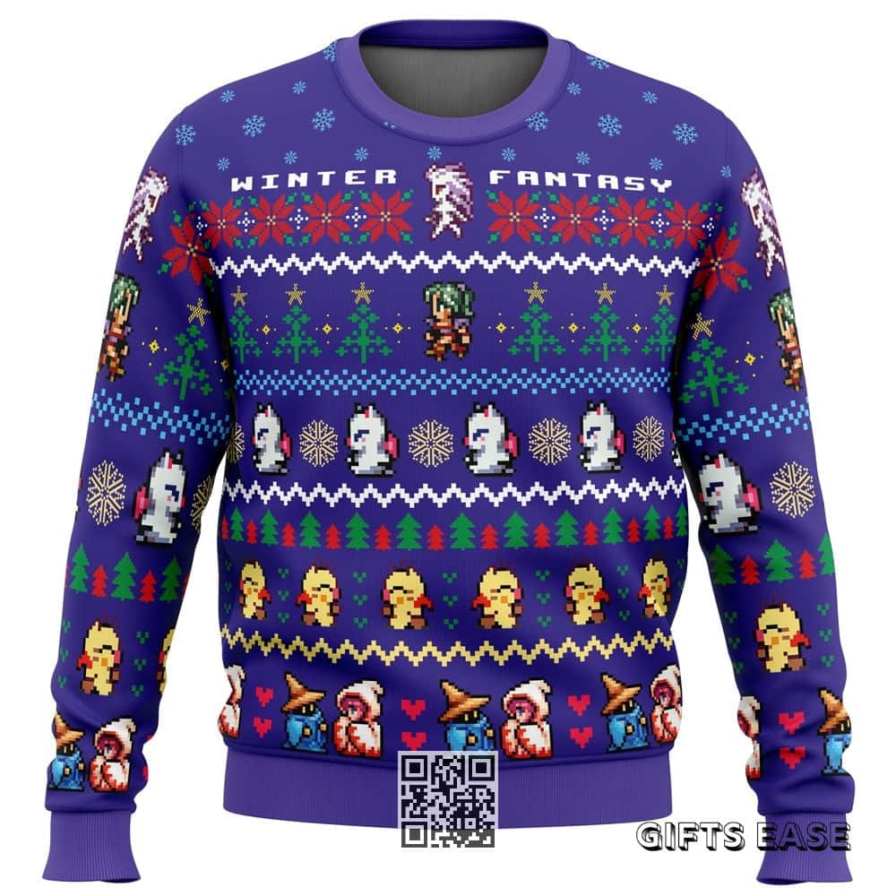 Final Fantasy Ugly Christmas Sweater Winter Fantasy Final Fantasy Ugly Christmas Sweater Winter Fantasy