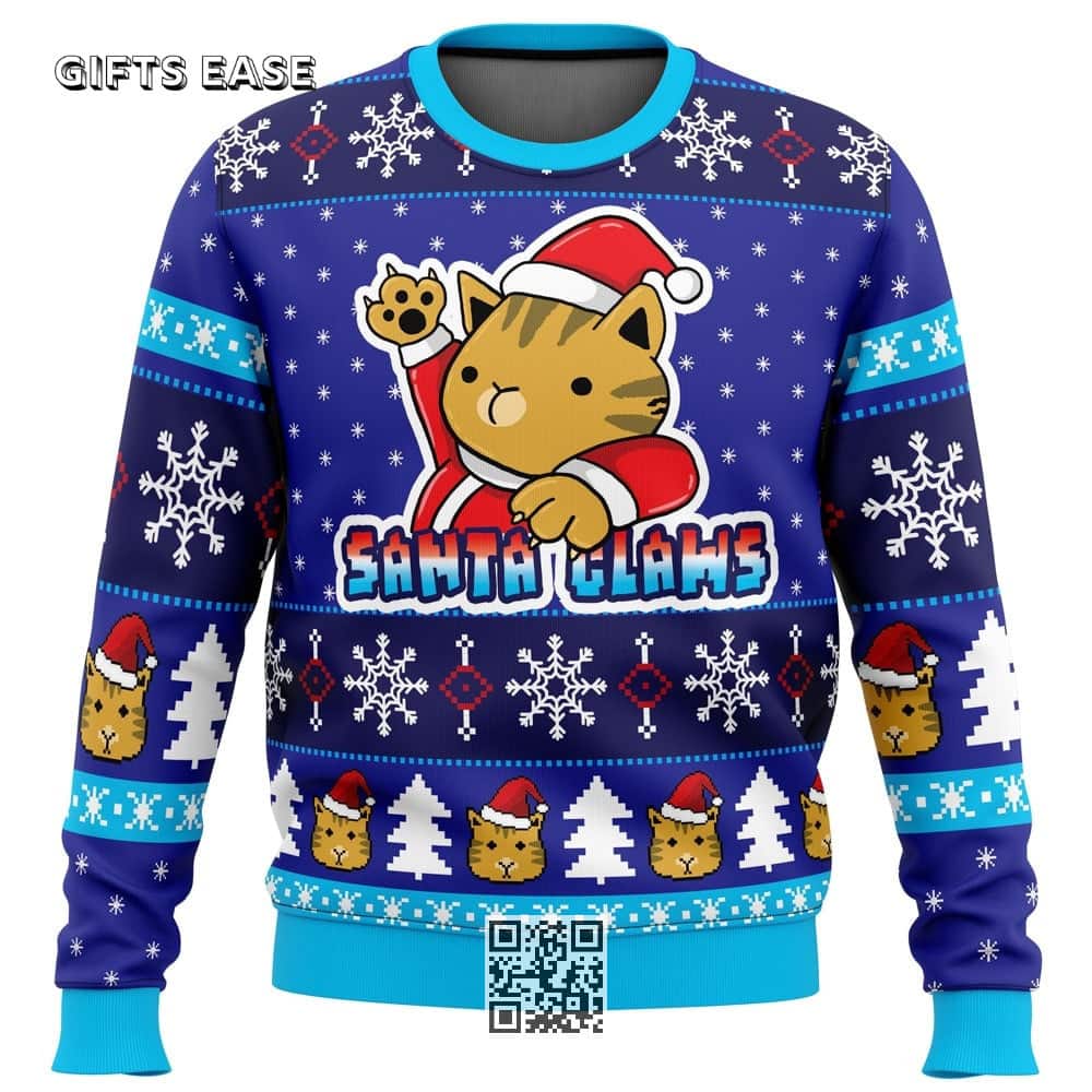 Cool Kitty Claws Ugly Christmas Sweater Cool Kitty Claws Ugly Christmas Sweater