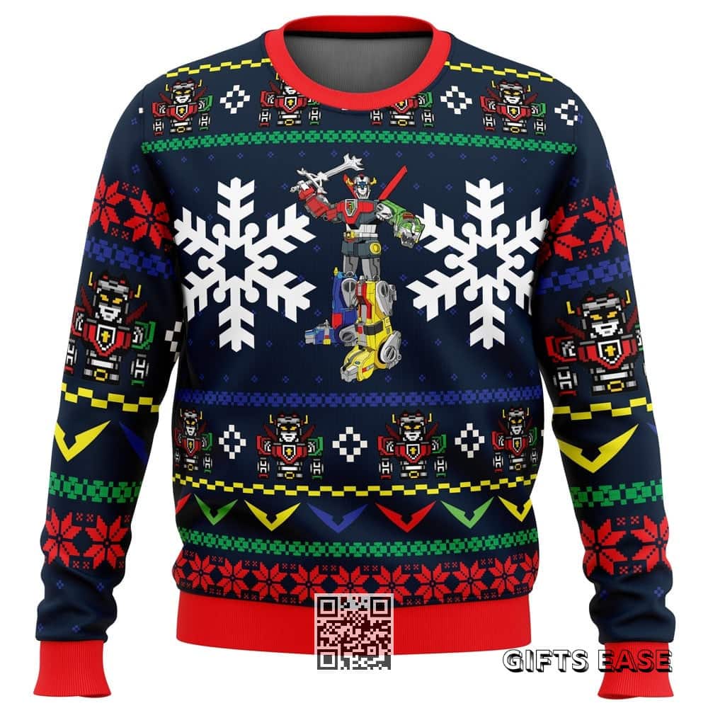 Voltron Ugly Christmas Sweater Snowflake Pattern Voltron Ugly Christmas Sweater Snowflake Pattern