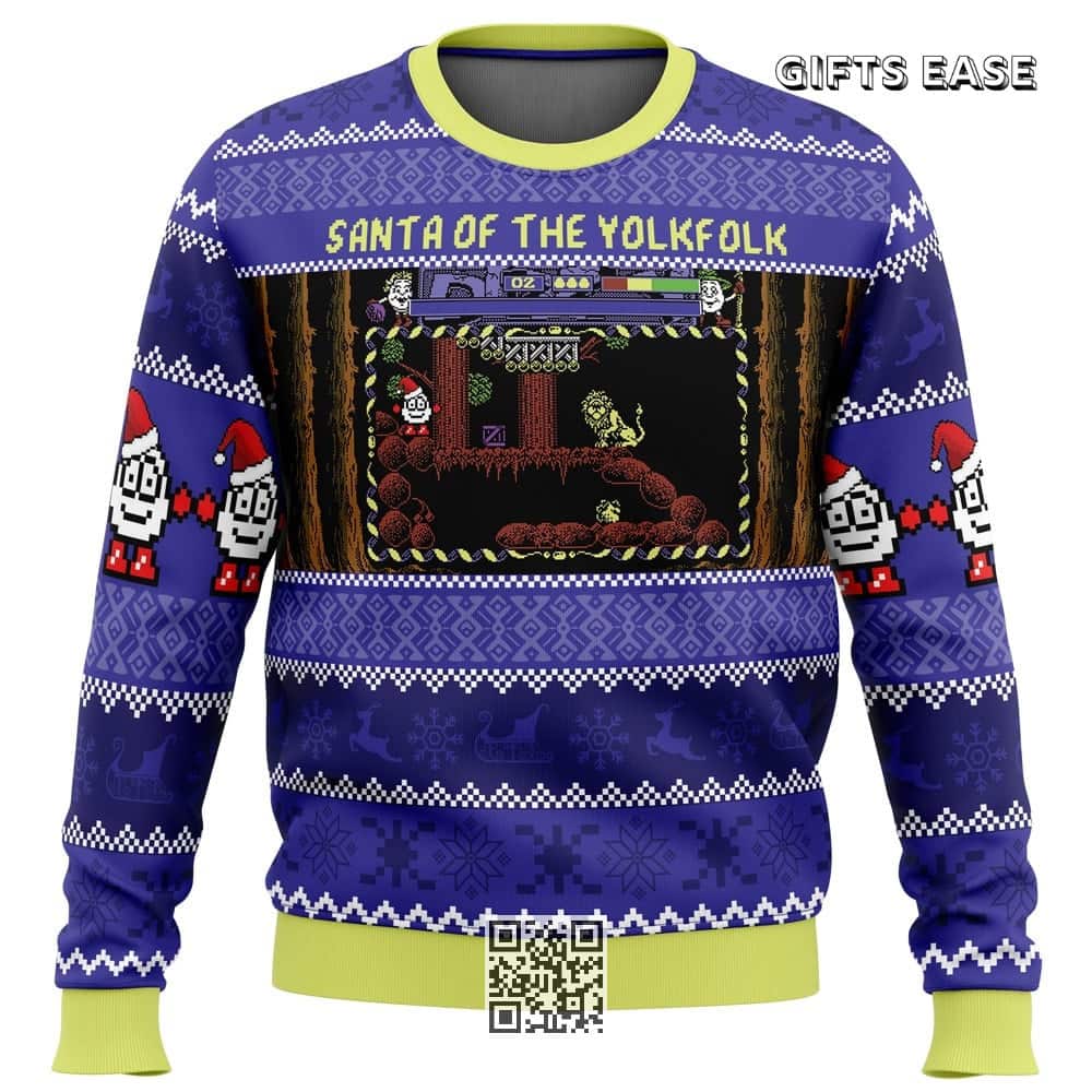 Santa Dizzy Prince Of The Yolkfolk Ugly Christmas Sweater Santa Dizzy Prince Of The Yolkfolk Ugly Christmas Sweater