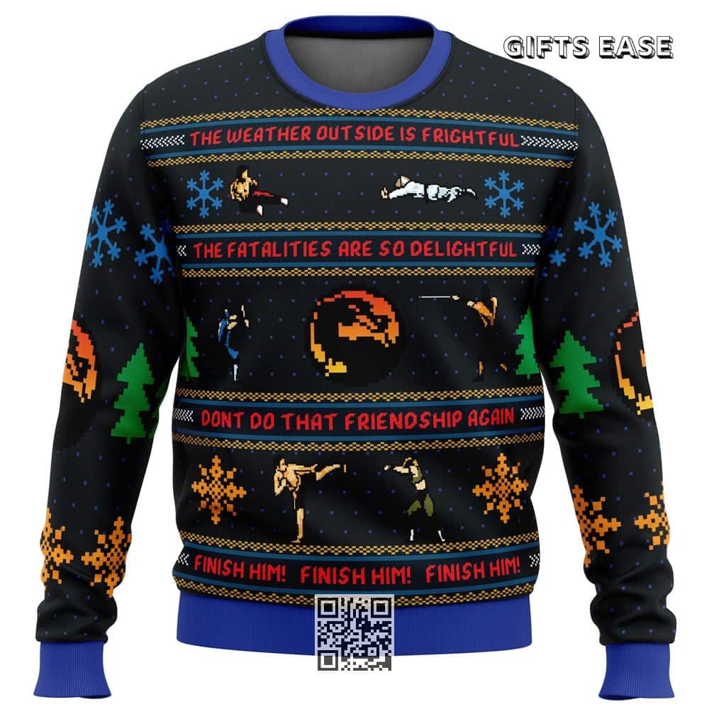 Mortal Kombat Ugly Christmas Sweater Don't Do That Friendship Again Finish Him Mortal Kombat Ugly Christmas Sweater Don't Do That Friendship Again Finish Him