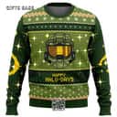Green Halo Ugly Christmas Sweater Happy Halo-Days Green Halo Ugly Christmas Sweater Happy Halo-Days