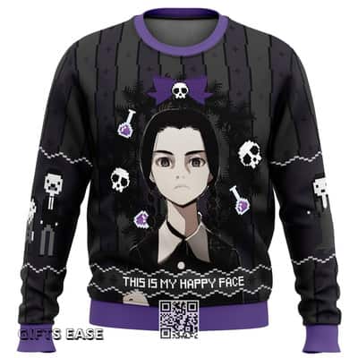 Wednesday Addams Ugly Christmas Sweater This Is My Happy Face