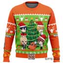 Chibi Chainsaw Man Ugly Christmas Sweater Xmas Tree