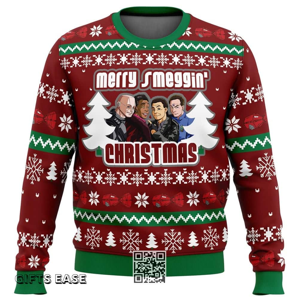 Red Dwarf Ugly Christmas Sweater Merry Smeggin’ Christmas Red Dwarf Ugly Christmas Sweater Merry Smeggin’ Christmas