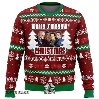 Red Dwarf Ugly Christmas Sweater Merry Smeggin&rsquo; Christmas