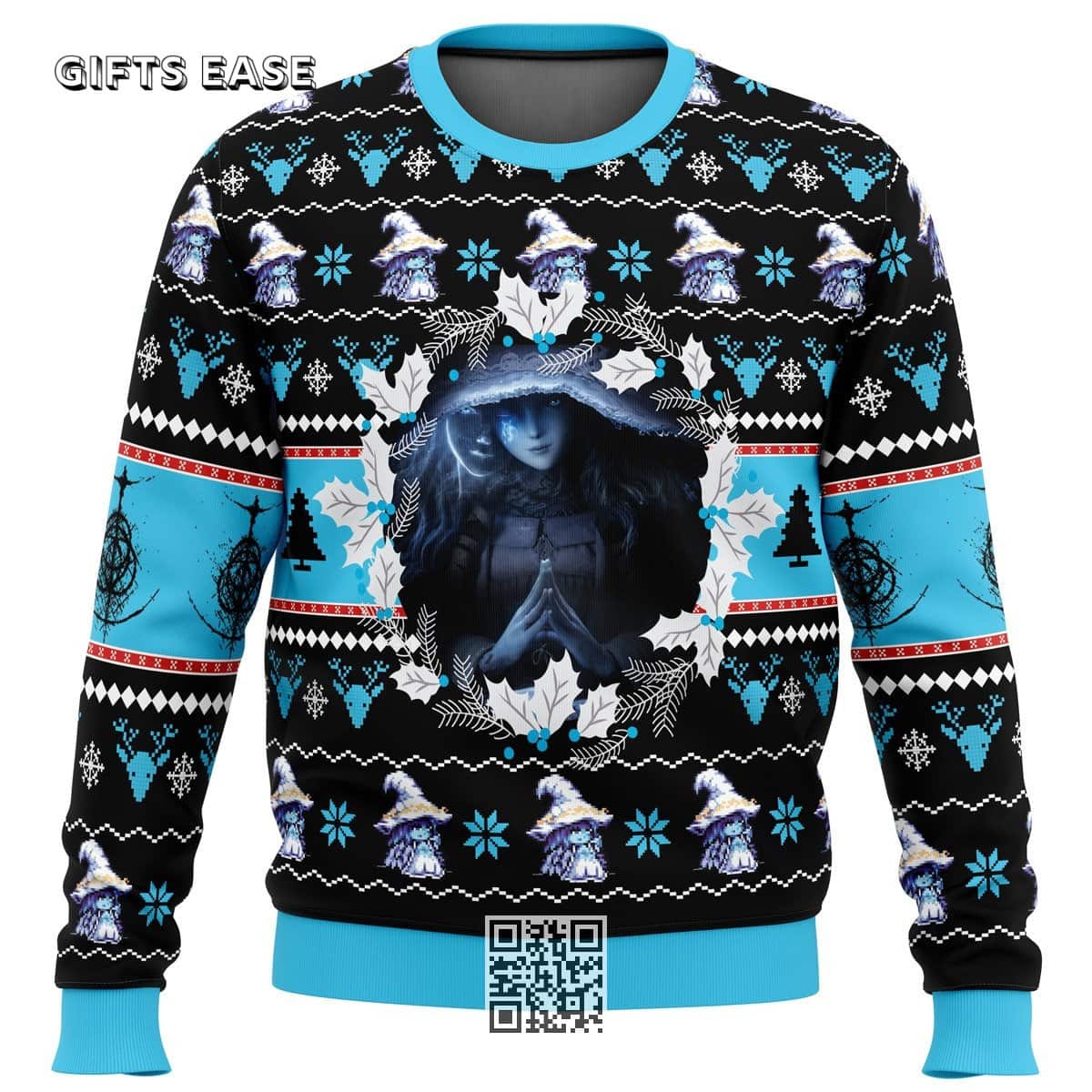 Black Blue Ranni The Witch Elden Ring Ugly Christmas Sweater Black Blue Ranni The Witch Elden Ring Ugly Christmas Sweater