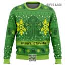 Green Merry Cthulhu Ugly Christmas Sweater