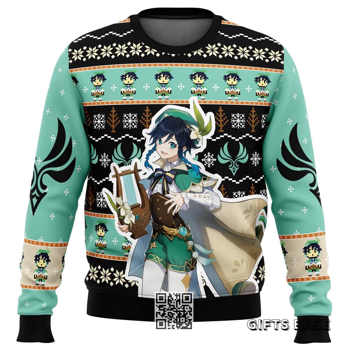 Venti Genshin Impact Ugly Christmas Sweater Xmas Pattern Venti Genshin Impact Ugly Christmas Sweater Xmas Pattern